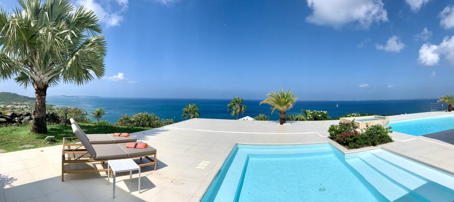 Villa Dream in Blue St.Martin - Pool and Terraces